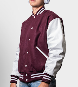 Game Sportswear Adult Varsity Wool Leather Jacket